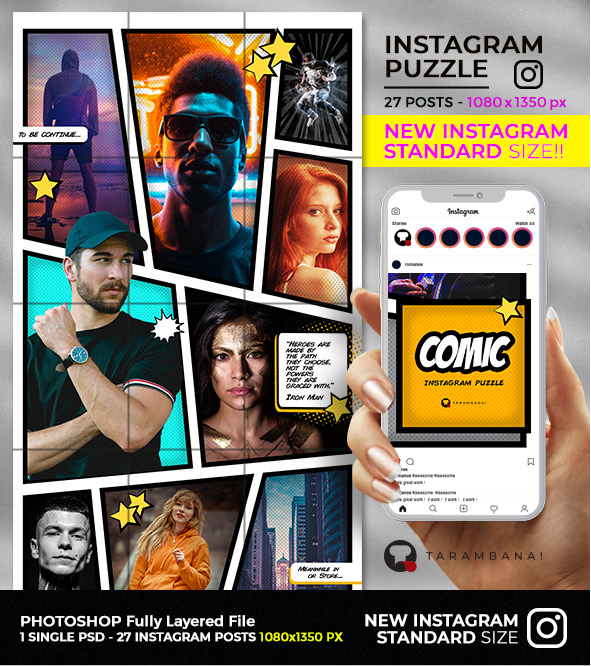 COMIC - Feed Puzzle para Instagram